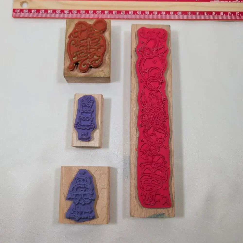 Lot #2 Wedding Rubber Stamps Stampin' Up SugarLoaf Bridal Shower Card Making 4